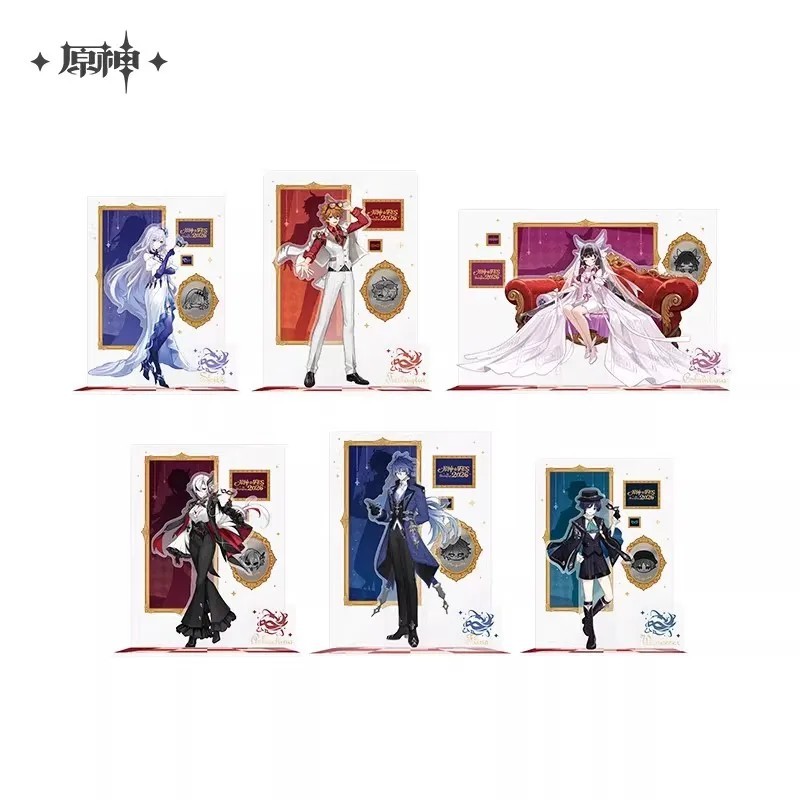 Standee Genshin Impact chính hãng mô hình mica nhân vật Arlecchino Furina Childe Wanderer Neuvillett