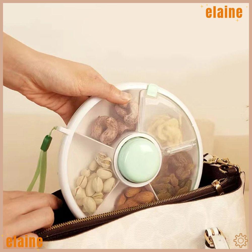ELAINE Kids Snack Spinner, Xoay có nắp Hộp đựng đồ ăn nhẹ, Hộp lưu trữ chống rò rỉ di động Đồ ăn nhẹ