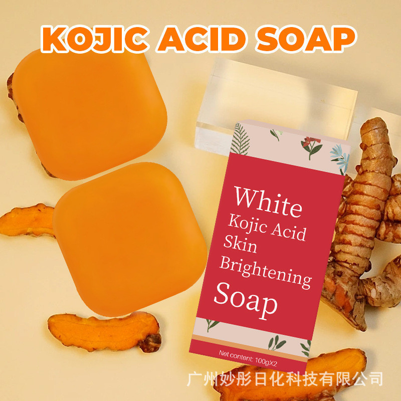 Hot Sale#soap Kojic Acid Soap Turmeric Handmade Soap Bath Cleansing Soap Face Wash Cleansing Bath Pa