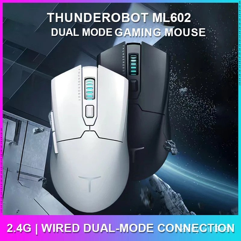 Thunderobot ML602 Chế độ kép Chuột chơi game Esports 2.4G Có dây PAW3104 Cảm biến thể thao điện tử c
