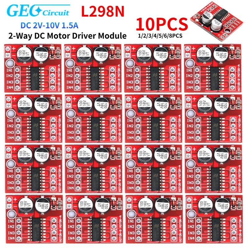 1-10 CÁI MX1508 Mô-đun điều khiển động cơ DC 2V-10V 1.5A Đảo chiều 2 chiều Tốc độ PWM Dual H Cầu Ste