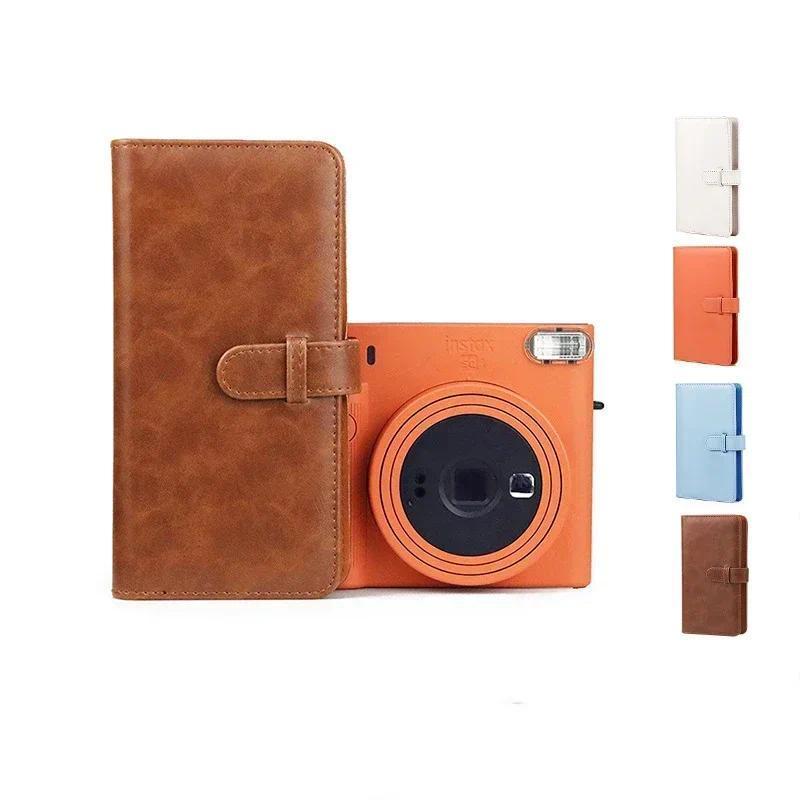 80 Túi Retro PU Album Ảnh Phù Hợp Với Instax Vuông Phim Cho Fujifilm SQ1 SQ6 SQ20 SQ10 SP3 Phụ Kiện 