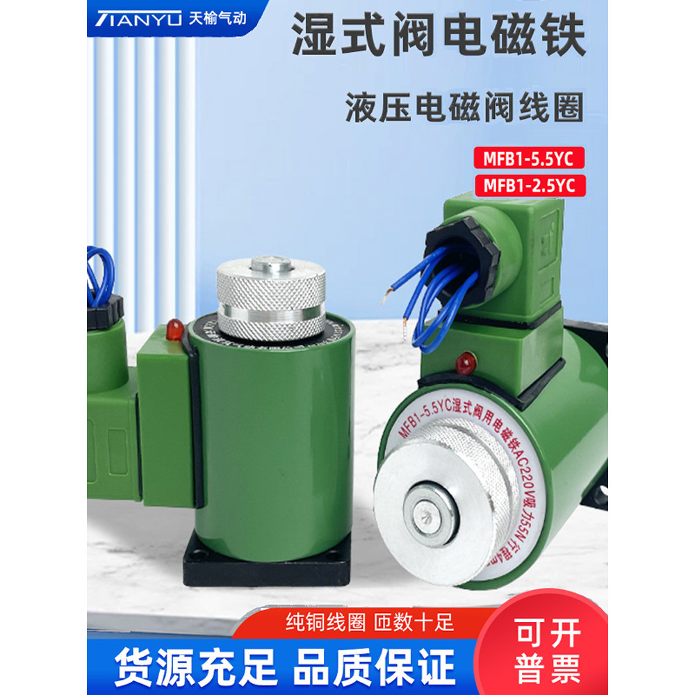 Van điện từ thủy lực Solenoid MFB1 / MFZ1-2.5 / 3 / 4 / 5.5 YC Cuộn dây AC220 / DC24V Tianyu
