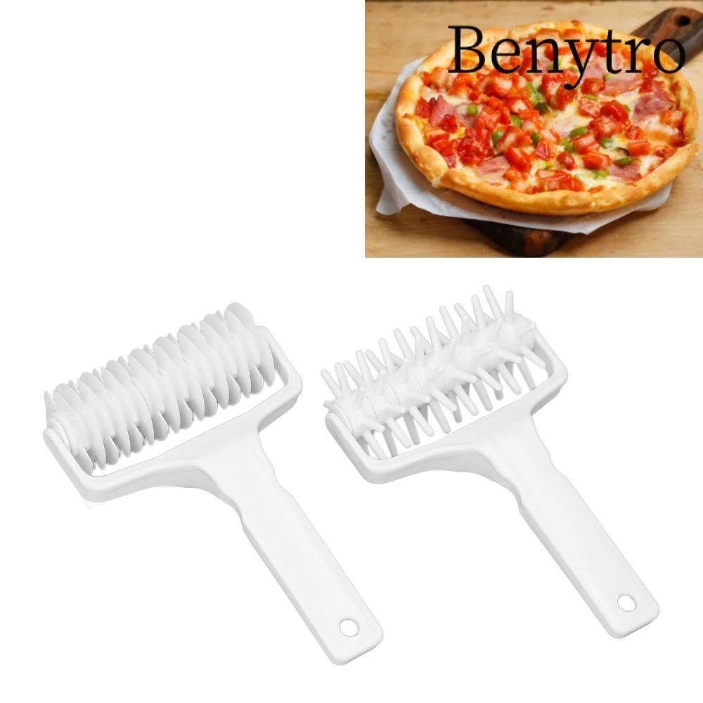 Benytro BENYTRO 2 Chiếc Bánh Pizza Crust Roller Docker, Lưới Con Lăn Cắt Tay Cầm Dài Pizza Dough Rol