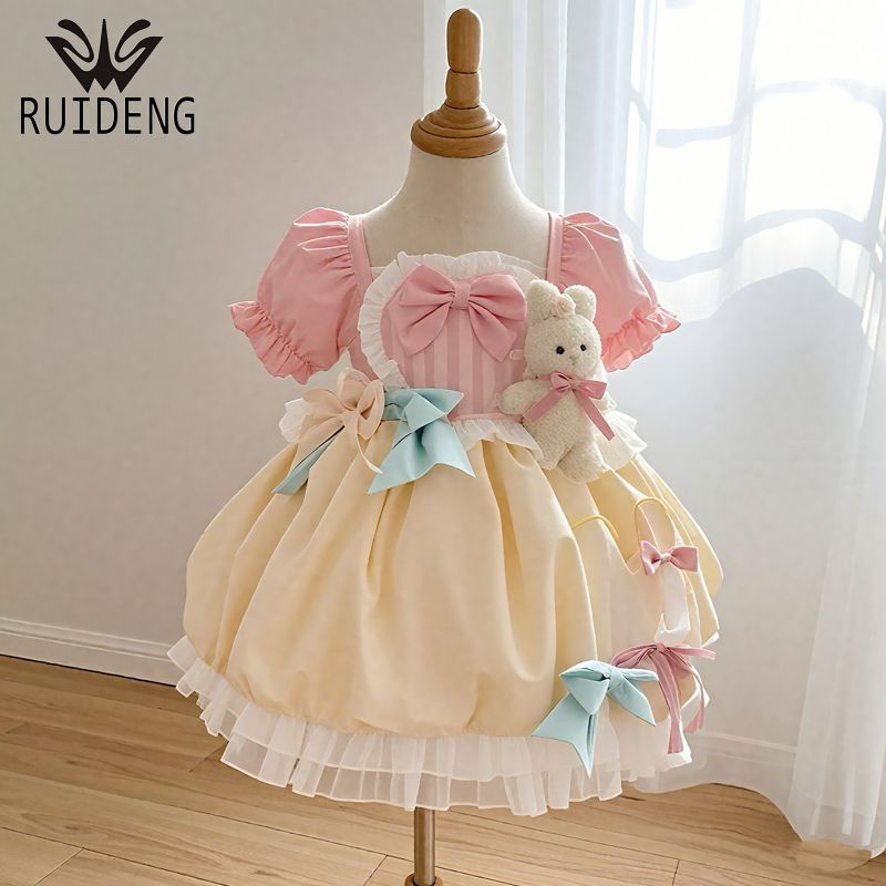 R RUIDENG Trẻ Em Hoạt Hình Bud Váy lolita Chính Hãng Chính Hãng Thiết Kế Dễ Thương lolita Đầm Bé Gái