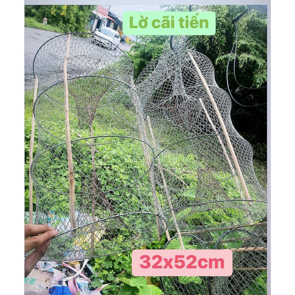 5 chiết Lờ bắt cá Lờ xếp Lờ cải tiến Kích cỡ 32cm x 52cm Lờ cá sặc Cá Rô Lợp cá lóc Bắt Cua