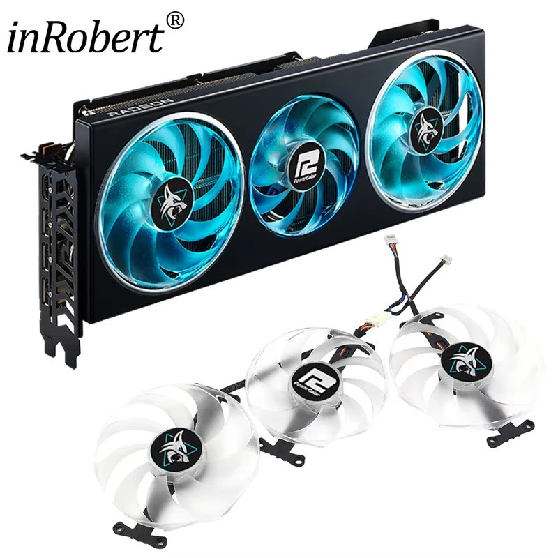 R​X7900GRE RX7900XT RX7900XTX Quạt Card Video Cho Powercolor RX 7900 GRE 7900 XT 7900 XTX Hellhound 