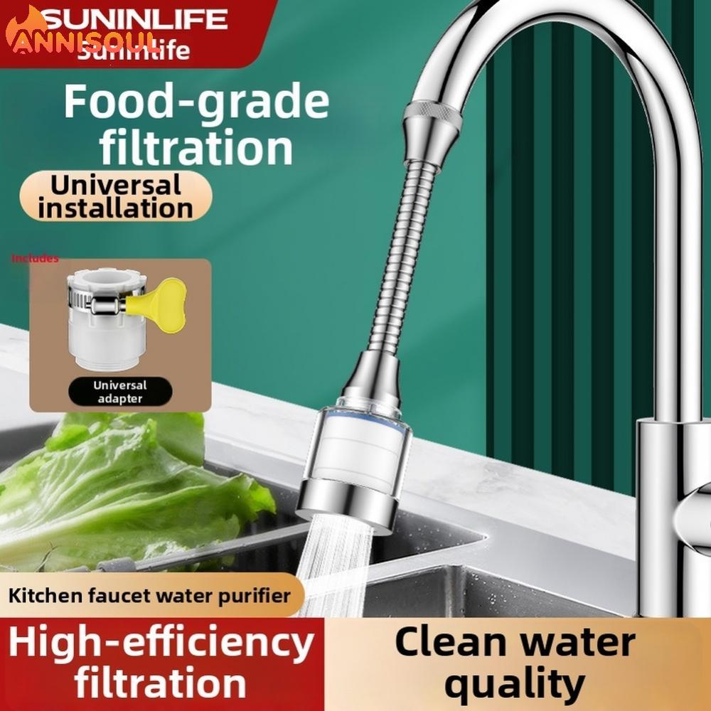 [NISO]Stainless Steel Faucet Mounted Water Filter with 5 Replaceable Filter Cartridges