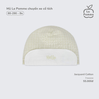 Mũ La Pomme chuyến xe cổ tích - Sợi Jacquard Cotton thoáng khí an toàn – Bé trai