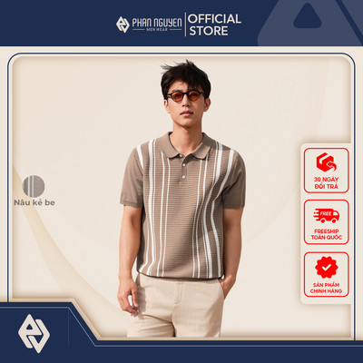Áo polo nam nam Phan Nguyễn, chất liệu dệt kim cao cấp, mềm mát, mịn, xốp, form regular fit APC.312