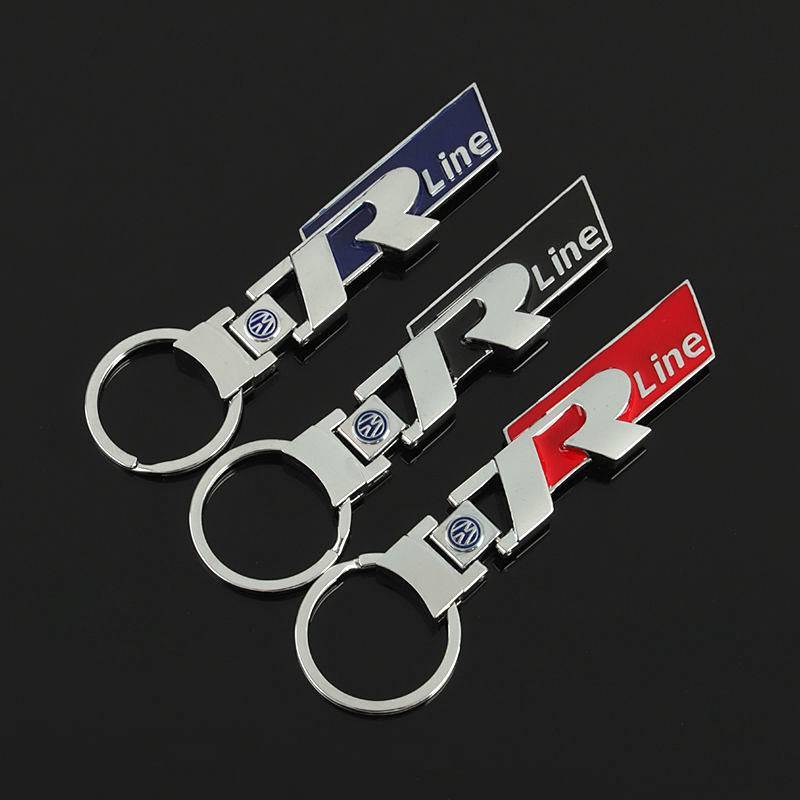 Volkswagen Rline Car Key Ring Sports Modified Car Badge Metal Keychains Couple Car Key Ring Chain Ri