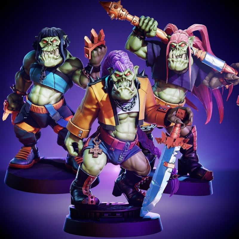 P Practice Pure Desire Print Thu Nhỏ Vẽ Tay Orc Hunter Warhammer 40k Độ Chính Xác 3d Team Hunter 16k