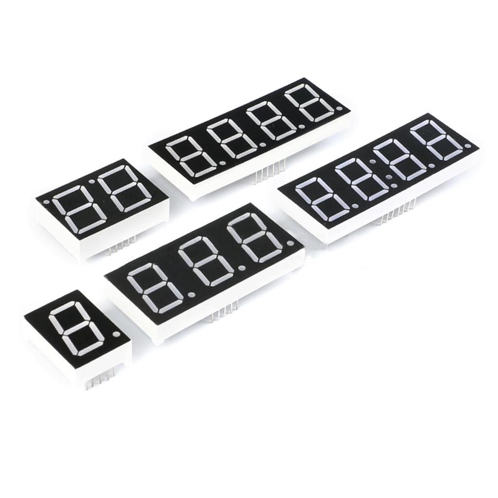 2 chiếc 0,56 inch Màn hình LED 7 Đoạn 1 Bit / 2 Bit / 3 Bit / 4 Bit Chữ Số Ống Màu Đỏ Cathode Chung 