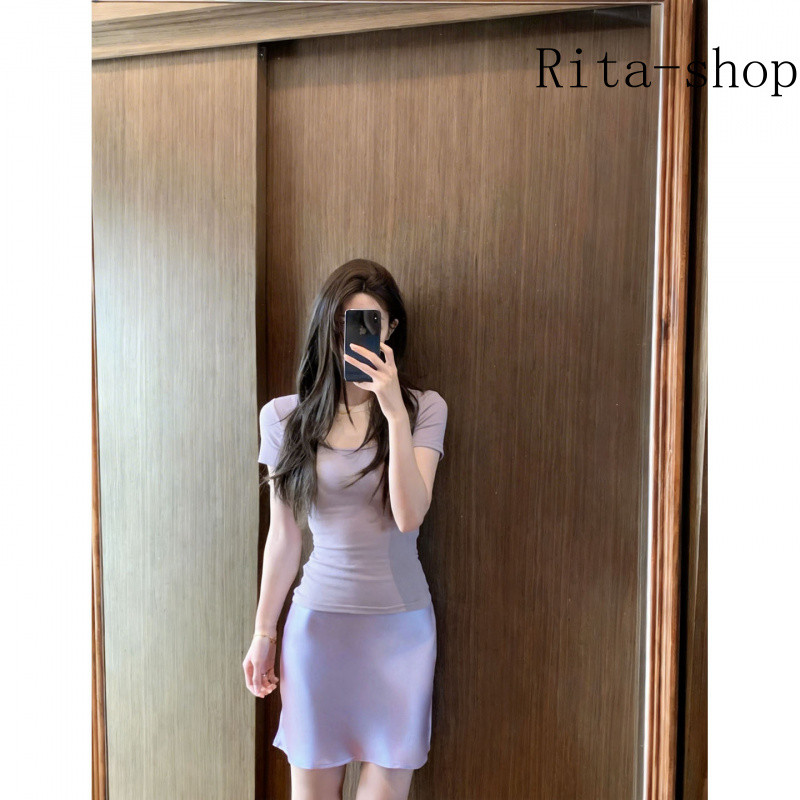 [Pre-Order] Set Váy Satin Tím Cao Cấp Ôm Eo Tôn Dáng Phong Cách Sang Chảnh Quyến Rũ Mùa Hè Nữ | BigBuy360 - bigbuy360.vn