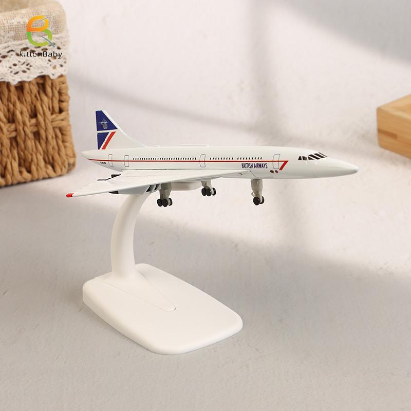 [Baby-t] Mẫu máy bay hợp kim Concorde 20cm Singapore có hộp số hạ cánh Airliner Hợp kim Diecast Air 