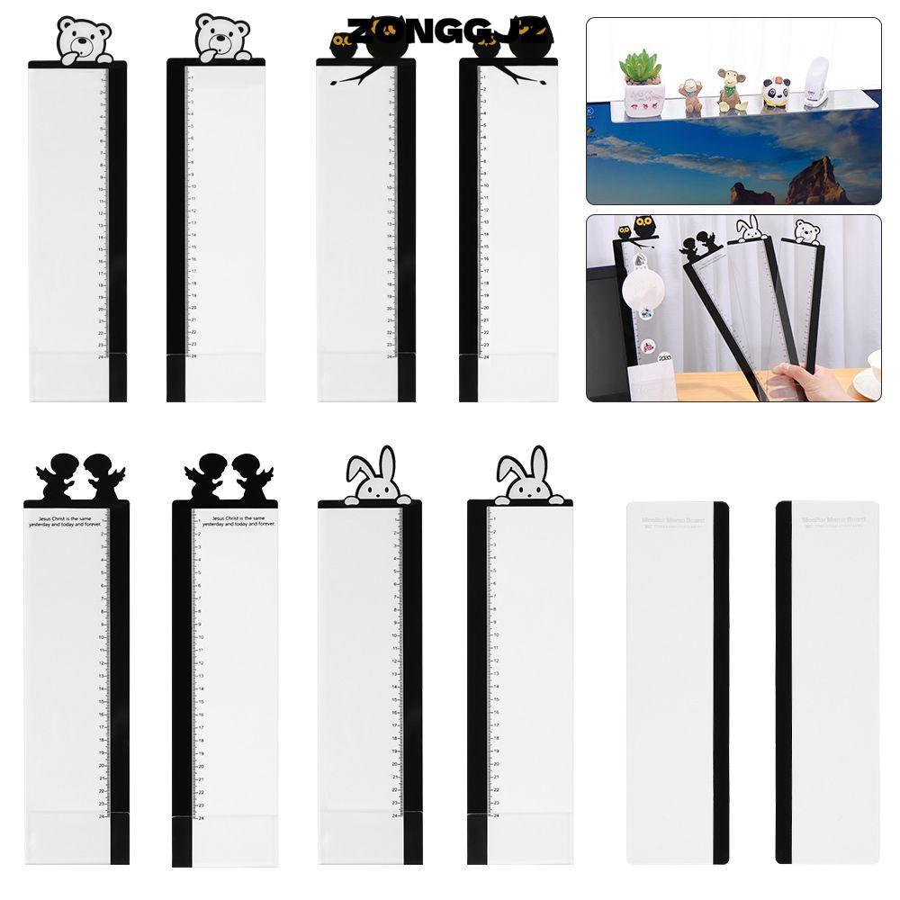 ZONGGJZ Message Memo Board Màn hình PC Văn phòng phẩm Acrylic Trong suốt Nhắc nhở Memo Pad