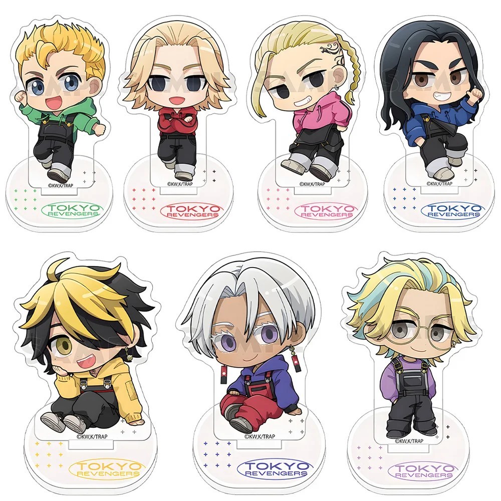 Mô hình Standee Tokyo Revengers mica chibi trang trí bàn học quà tặng Anime Mikey Draken Baji Kazuto