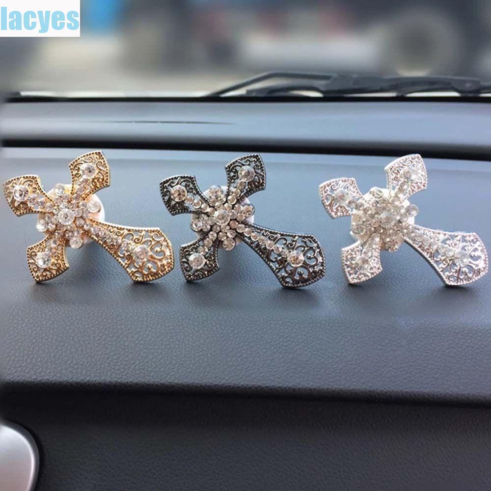 LACYES Ổ Cắm Nước Hoa Kẹp Car Aroma Cross Jesus Cross Crucifixion Điều Hòa Lỗ Thông Hơi Kẹp