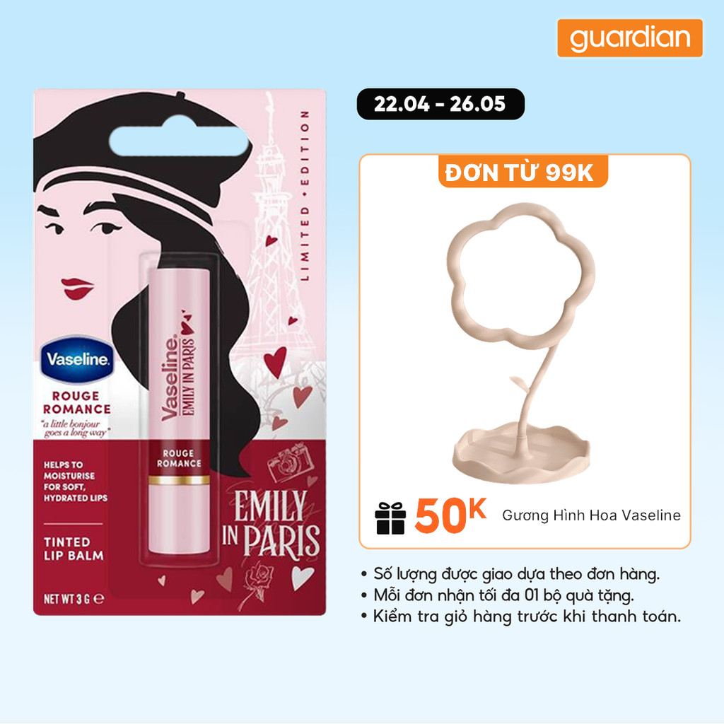 Son Màu Dưỡng Ẩm Vaseline Emily In Paris 3gr