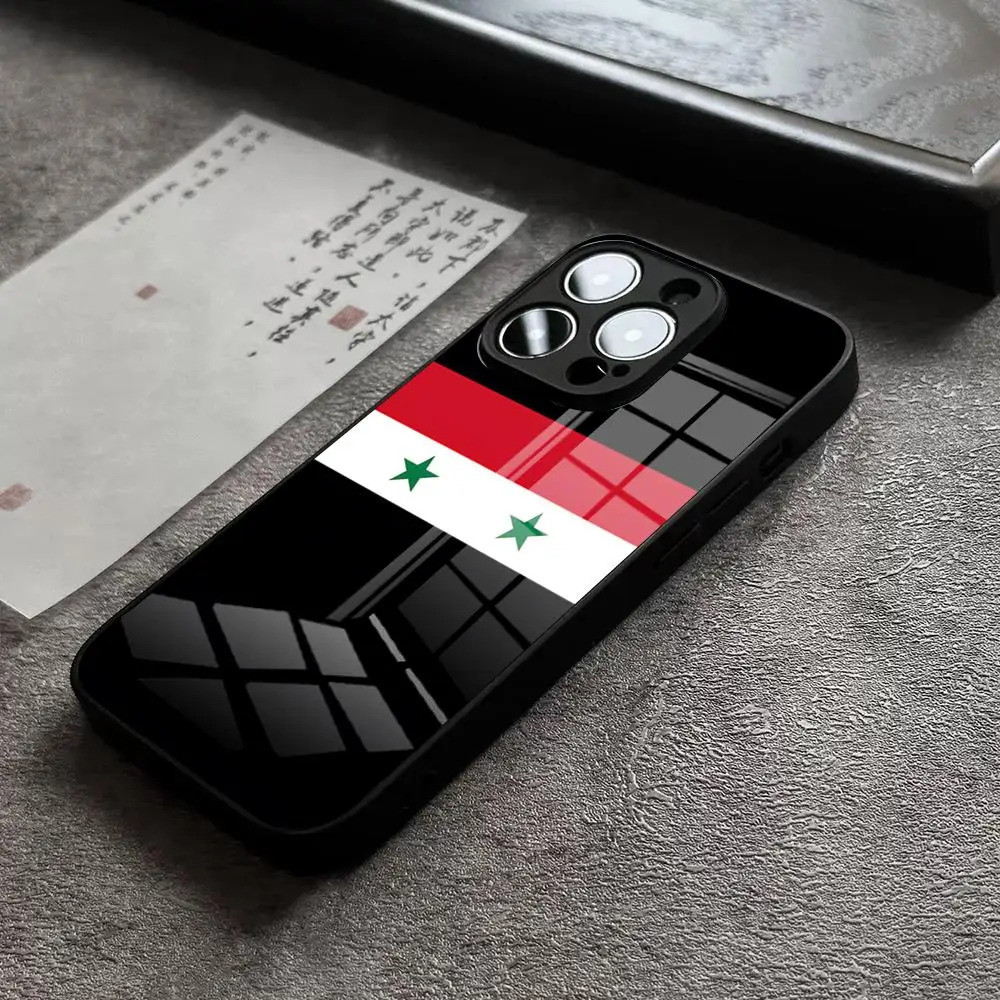 BK-3 Syria Cách Mạng Cờ Ốp Lưng Điện Thoại IPhone 16 Pro Max 15 Plus 14 Pro 12 11 13 Mini X XR 6 8 7