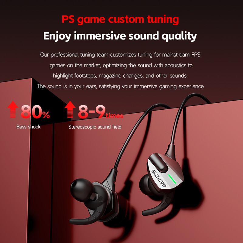 SPRISE G68 Tai nghe có dây Chơi game Esports với 2 Mic Bass Độ trễ siêu thấp Tai nghe HiFi phổ thông 3,5mm / TypeC | BigBuy360 - bigbuy360.vn