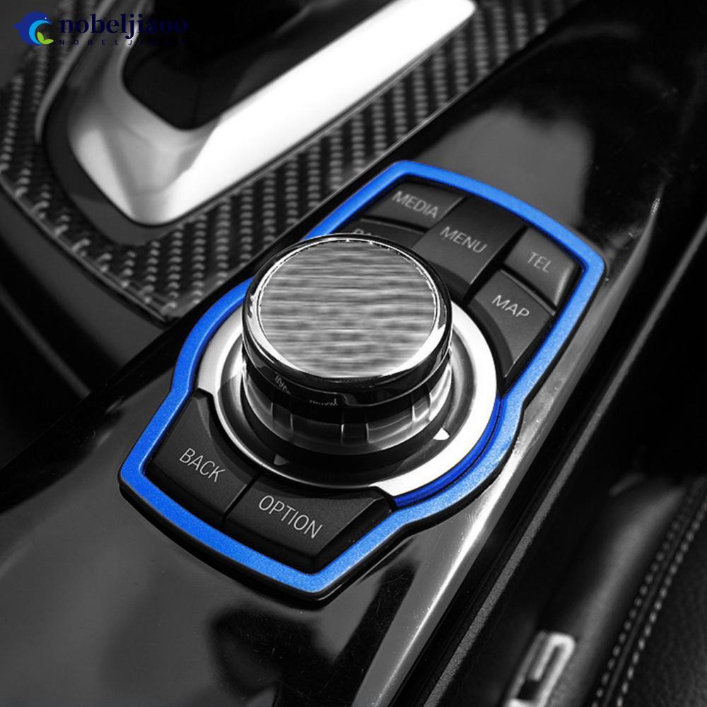 NOBELJIAOO Kiểu Dáng Xe Ô Tô Nội Thất Đa Phương Tiện Nút Bao Khuôn Viền Cho Xe BMW 1 3 5 7 Series 3G