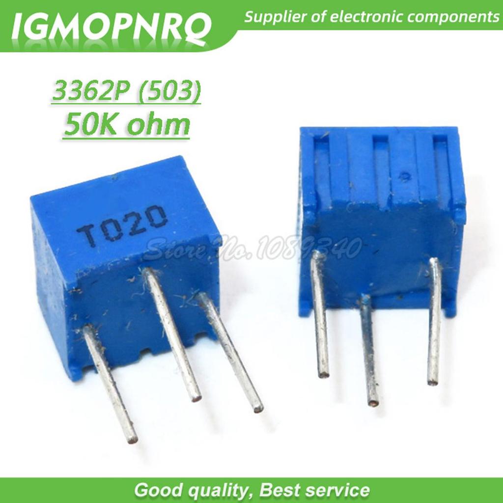 10 Cái 3362P-204LF 3362P 503 50k ohm Tông Đơ Tông Đơ Điện Áp Biến Điện Trở 3362p-1-503