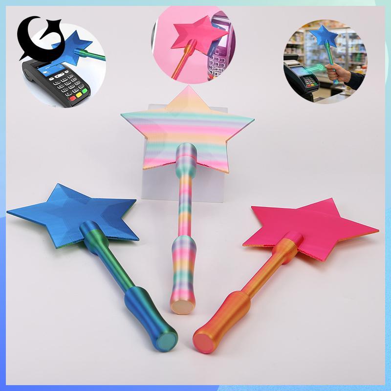 [FIREFLY1] 3D In Magic Wand Tap To Pay Holder Hình Ngôi Sao Dễ Thương Thanh Toán Di Động Cho Cosplay