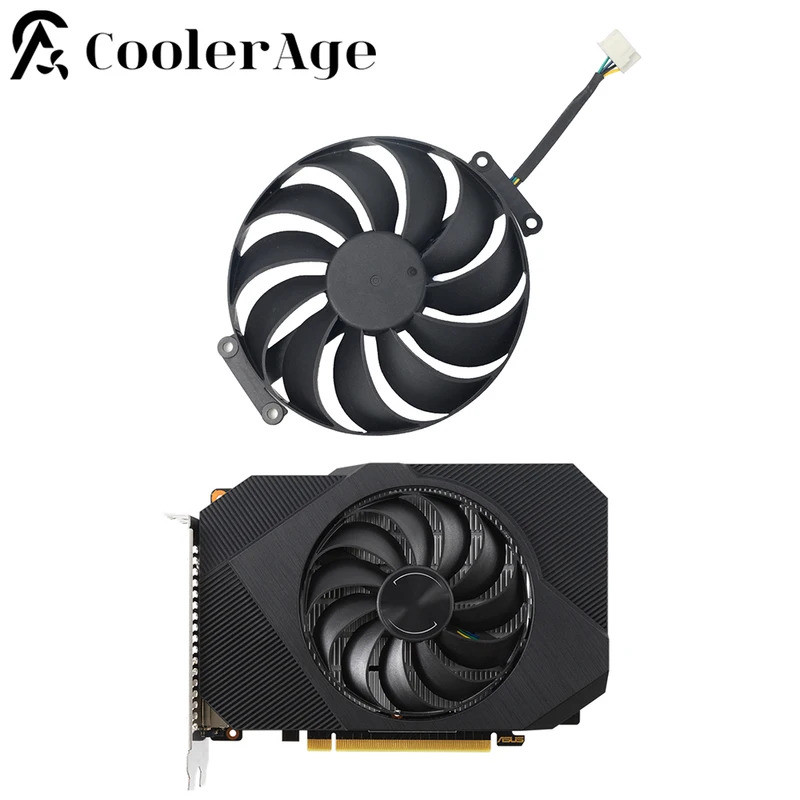 Quạt Card Video Cho ASUS Phoenix GTX 1650 OC Phiên Bản RX 6400 PLD10010B12HH RX6400 GTX1650 Quạt Làm