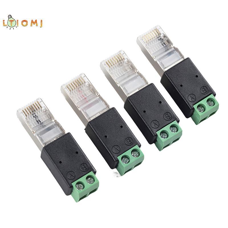 [LTIOMJ] Bộ chuyển đổi đầu cuối chuyển đổi RJ45 sang RS485 với đầu RJ45 pha lê 8P8C để kiểm tra băng