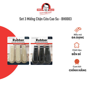 Set 3 miếng chặn cửa cao su uncle bills an toàn chống va đập bh0003