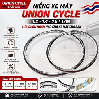 Niềng Xe Máy Union Cycle Thái Lan 17 Inch 1.2 / 1.4 – Vành Nhôm Cao Cấp, Bền Đẹp, Gắn Wave Dream Sirius Jupiter