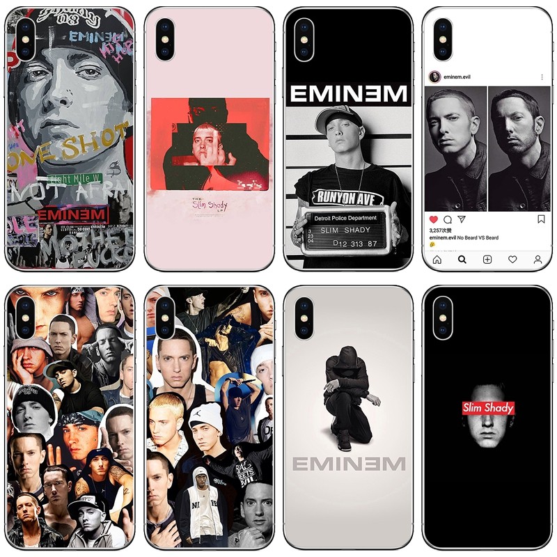 Eminem Eminem Eminem Album rap Thích hợp cho Apple 8plus / xsmax xr Vỏ điện thoại Hip Hop vivoiqoo /