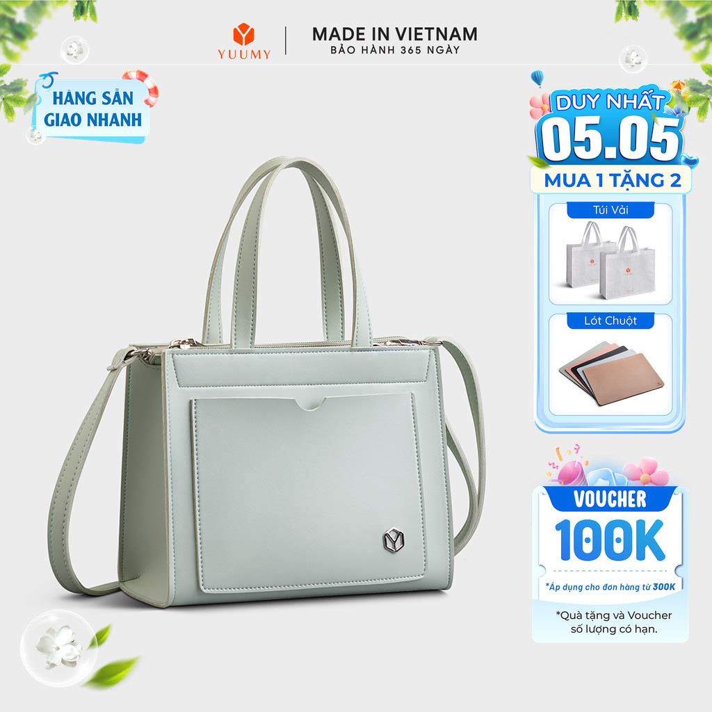 Túi Yuumy (Thời trang nữ tiện lợi size 20 - Túi đeo chéo da Seasand YN191) Bagsmart
