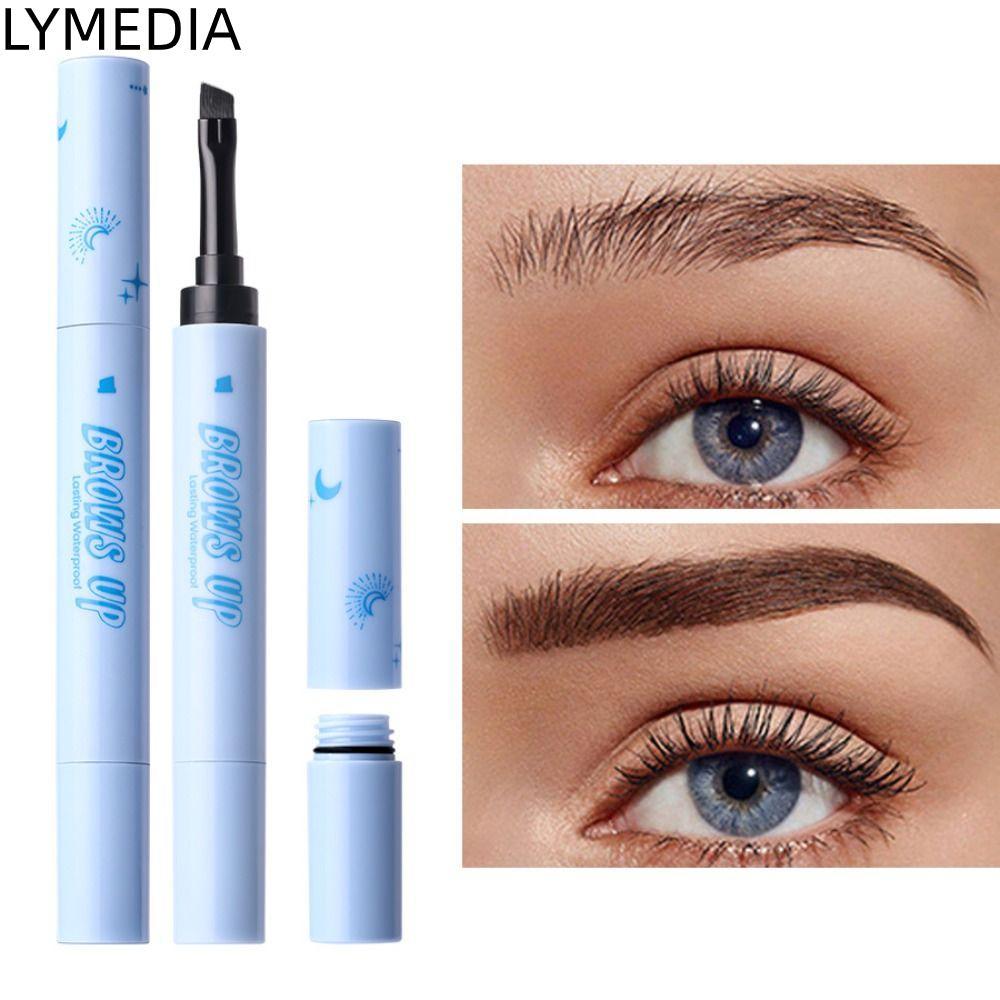 LYMEDIA Lông mày Pomade, Lông mày 2 trong 1 chống mồ hôi chống thấm nước, Kem nhuộm lông mày tự nhiê