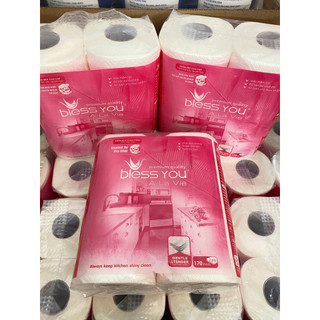 [COMBO 5 - 12 LỐC] KHĂN BẾP ĐA NĂNG BLESS YOU ALAVIE / LỐC 2 CUỘN / CHÍNH HÃNG