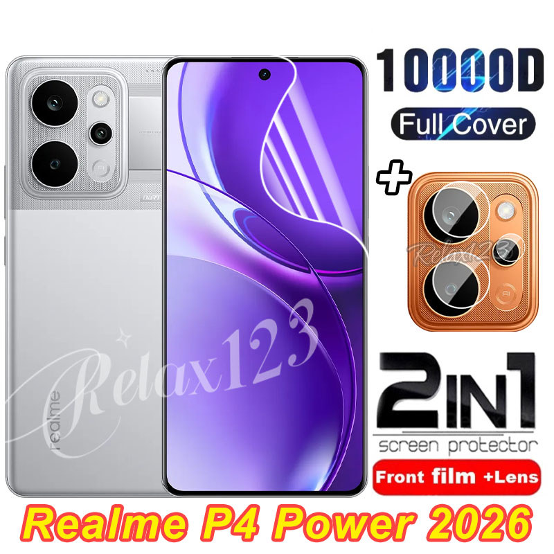 Dành Cho Realme P4 Power 5G 2IN1 Phim Hydrogel Trước Và Phim Ống Kính Cho Realme P4 Lite P4 Pro real