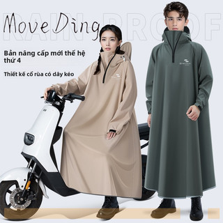 Áo mưa chống nước toàn thân dành cho người lớn, Vải Oxford dày có lớp phủ PU, Cổ cao có khóa kéo