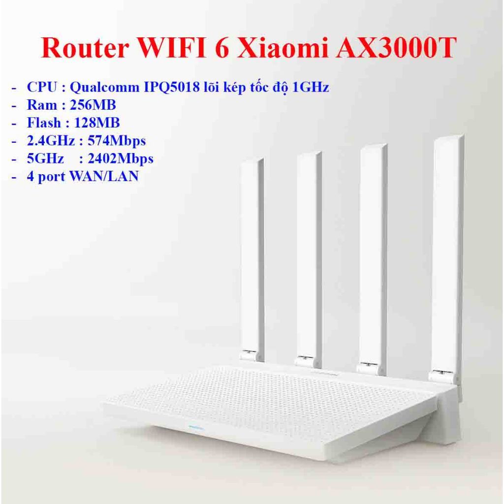 [Bảo hành 6 tháng] [New seal box] Bộ phát Wifi Router Wifi 6 Xiaomi AX3000T 3000Mbps, Mesh, NFC - 12