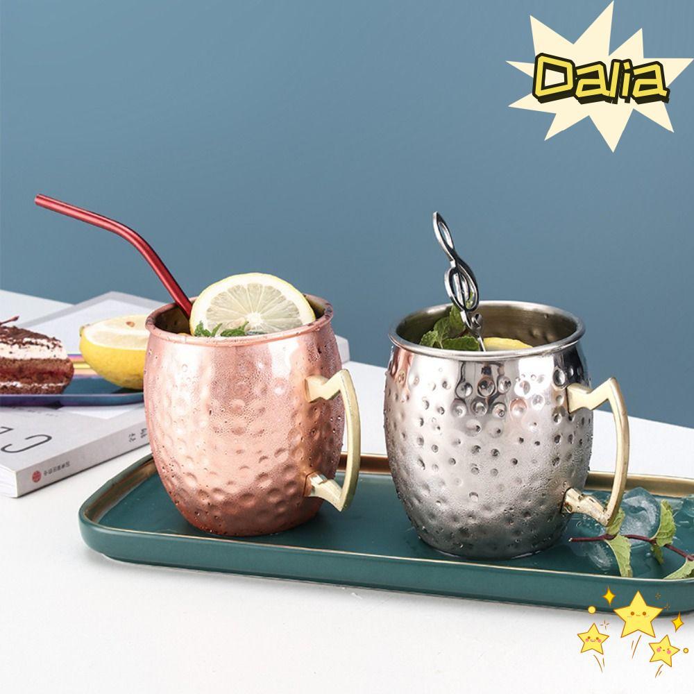 Cốc điểm búa DALIA, Cốc cốc Mule Moscow 500ml, có tay cầm đinh tán chắc chắn Làm dày mịn thủ công Mo