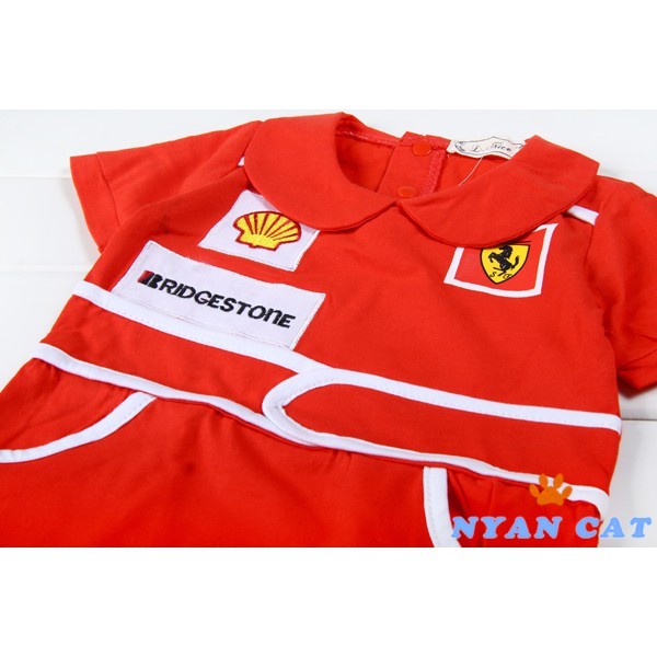 Áo liền quần trẻ em TB2 Ferrari Red. Áo sơ mi trẻ em Ferrari. Áo sơ mi Ferrari trẻ em. Tay đua trẻ e