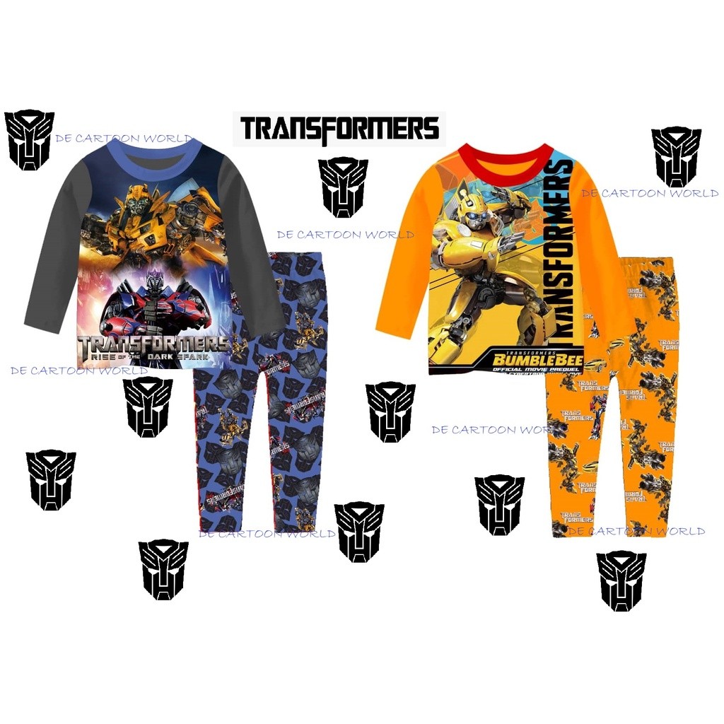 SY6 TRANSFORMER BUMBLEBEE OPTIMUS PRIME BOY COTTON PAJAMAS SET / BAJU TIDUR PAJAMAS LELAKI