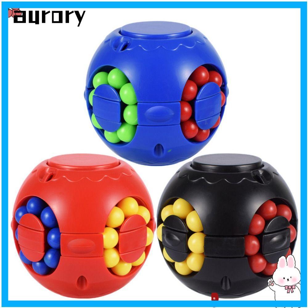 AURORY Magic Bean Cube Spinner, Nhựa Ngón Tay Con Quay Con Quay Bóng, Xoay Bóng Ngón Tay Spinner Con