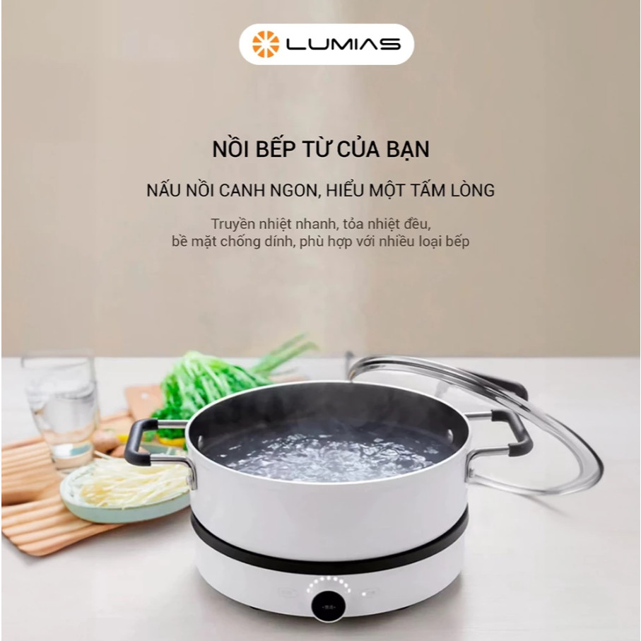 Bếp từ đơn Lumias LK24-220W/LK24-220B/LK24-220E - 2000W, 9 mức nhiệt