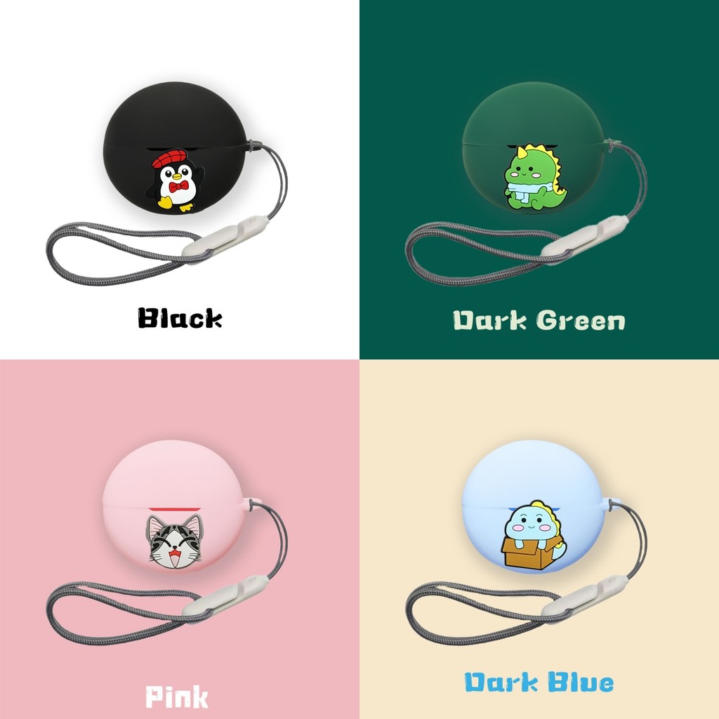 Suitable for OPPO Enco Clip 2 Case Silicone Soft Case Cute Penguin Dinosaur Cartoon Bulldog OPPO Enc