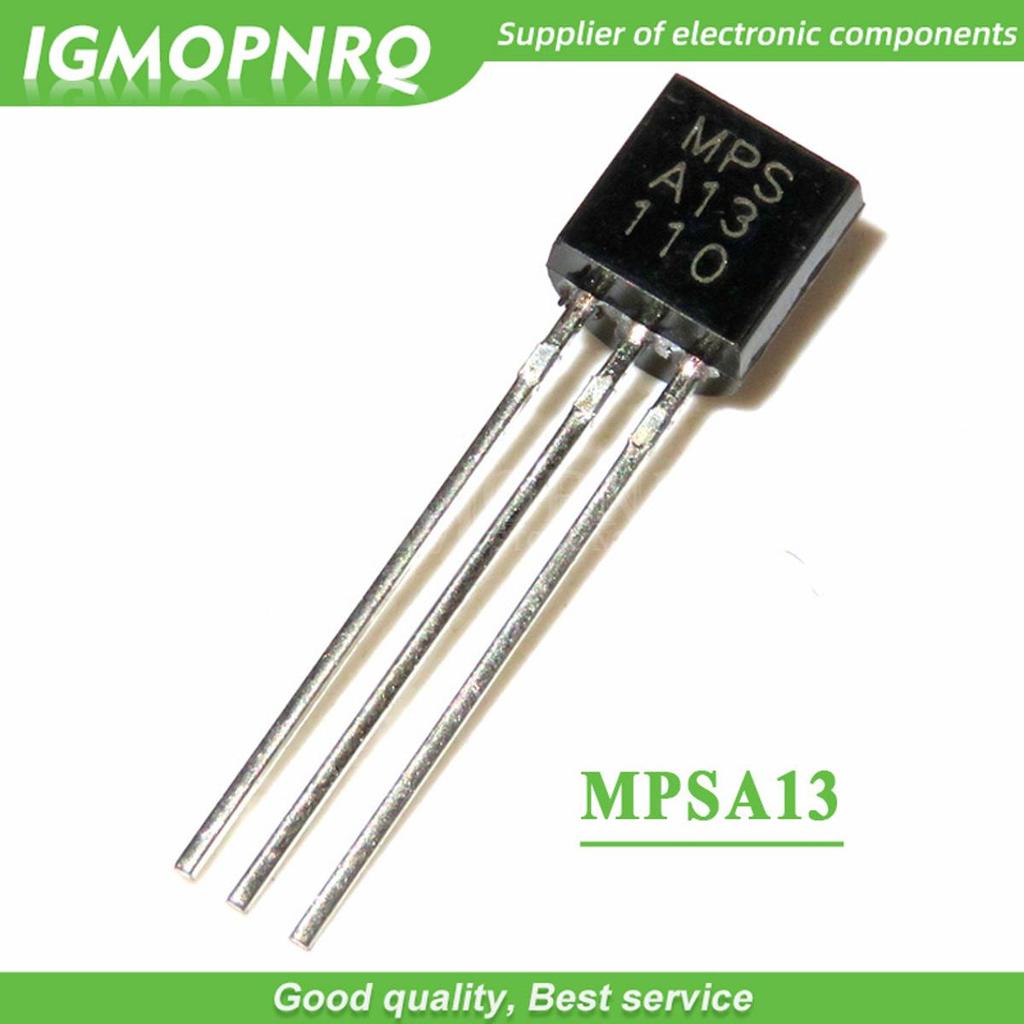 100 Chiếc MPSA13 A13 TO-92 Darlington Transistor 500mA 30V NPN Mới Chính Hãng