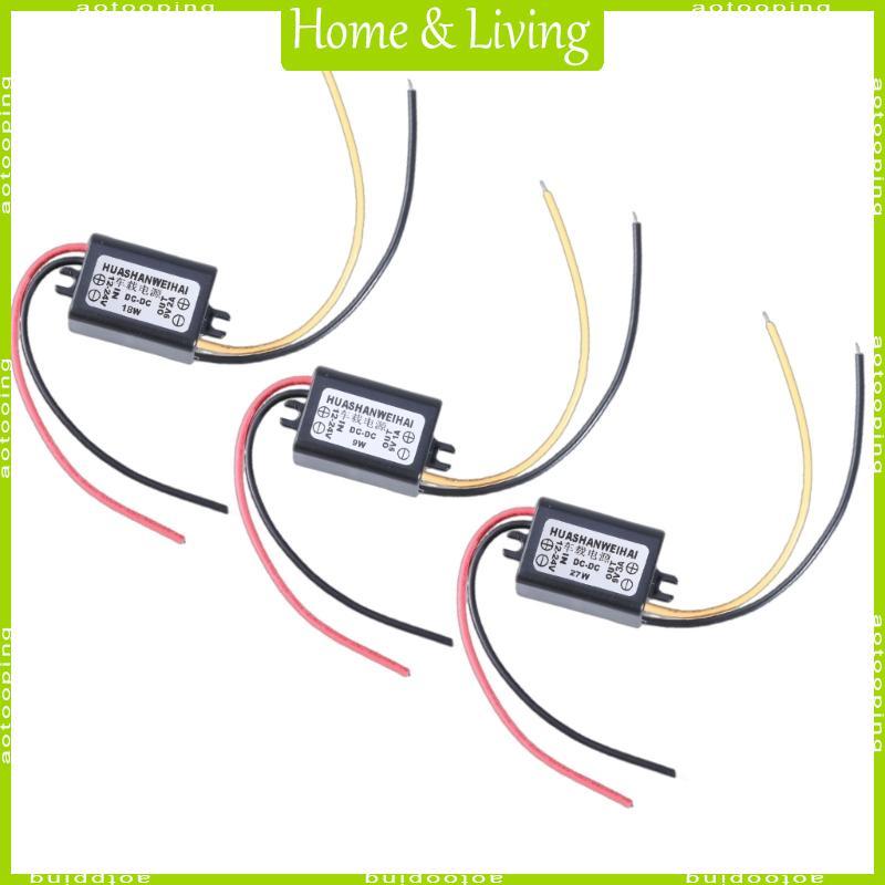 AOTO 24V-12V sang 9V 1A 2A 3A Mô-đun chuyển đổi Bucked Giảm điện áp Bộ điều chỉnh nguồn ô tô 24-12V 