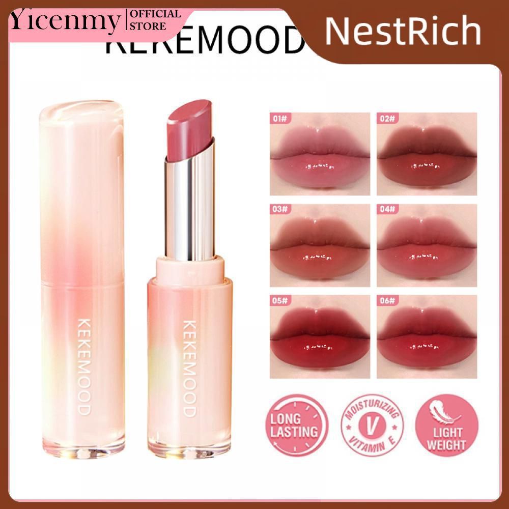 ♥COD♥ Son môi Kekemood bóng mượt, son dưỡng ẩm có gương, son môi dành cho nữ Tina Beauty, son môi dạ
