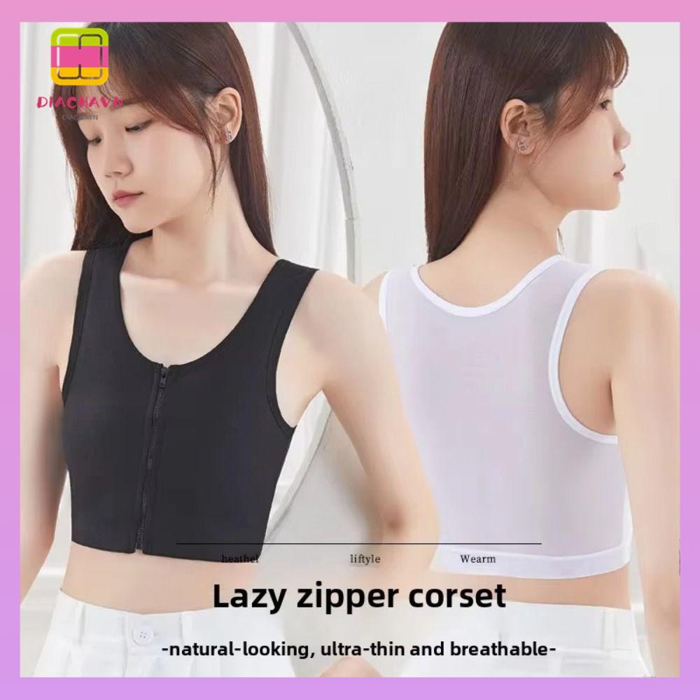 DIACHAVN Ngực Shaper, Áo Corset Đồng Tính Nữ Tomboy Tank Tops, Quần Lót Trans Đồng Tính Nữ Bền Đẹp Á