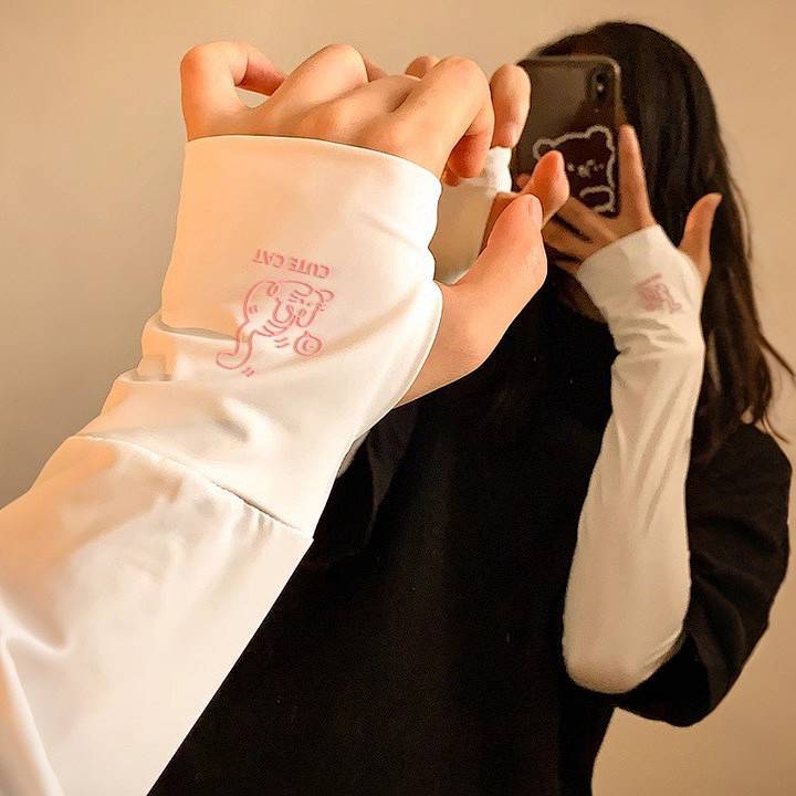 Viscose Fiber Sun-Protection Oversleeves Cute Summer UV Protection Driving Ice Sleeve Gloves Integra